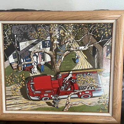 H Hargrove Serigraph Framed Painting The Cat In The Tree Framed 20 X 24 Signed • $500