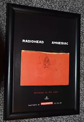 RADIOHEAD Band Framed A4 Amnesiac 2001 ALBUM Original Promo ART  Poster • £13.99