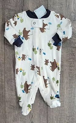 Baby Boy New Gymboree Preemie To 5lbs Bear Hugs Footed Outfit • $49.99