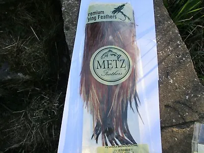 Metz Natural Brown Furnace Saddle Grade 2 Hackle Feathers  • $45.94