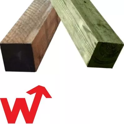 Fence Posts 3x3 4x4 | 75mm 100mm | Treated Timber Fencing Posts | Gate Posts • £244.80