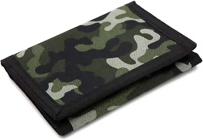 RFID Trifold Canvas Camouflage Wallet For MenMini Coin Purse With Zipper And ... • $6.99