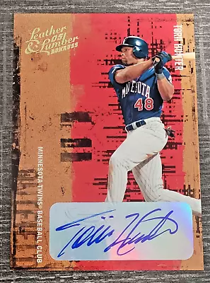 Torii Hunter Auto 2004 Donruss Lumber And Leather Autograph #130 Twins 01/25 • $39.99