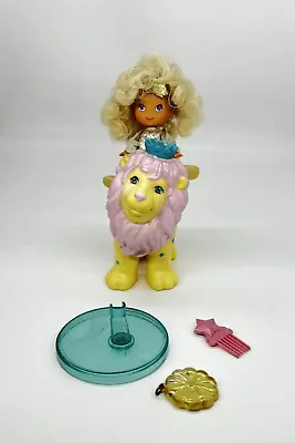 Vintage 1986 Hasbro Moon Dreamers - Bitsy Doll And Roary Lion With Doll Stand • $79.99