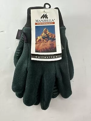 NOS Manzella Polartec Fleece Performance Collection Gloves Size S Green • $18