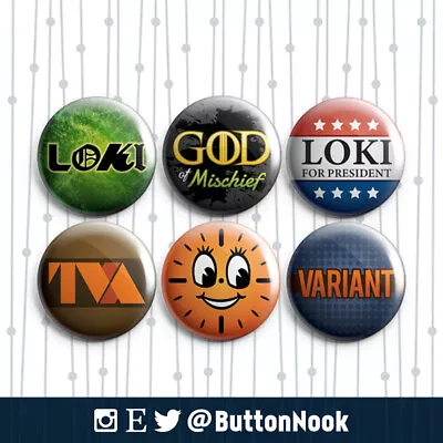 Loki Avengers Marvel MCU Logo - Pin Badges / Magnets | Superheroes • £5.50