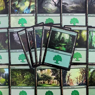 MTG Basic Land Pack - 25 Foil Basic Forests • $3.99