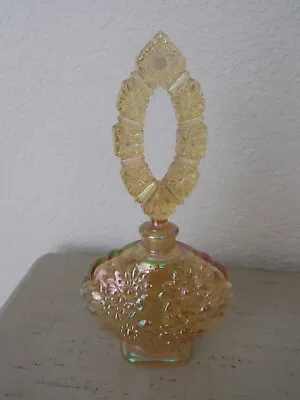 Never Used Fenton Gold Color Carnival Glass Perfume Bottle With Stopper • £96.50