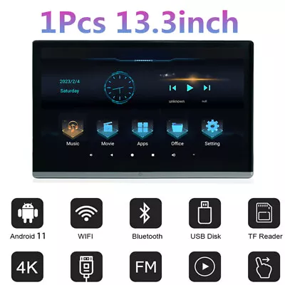 1Pcs Android 11 4+64G Car Rear Seat Headrest Monitor Multifunction Tablet Touch  • $283.75