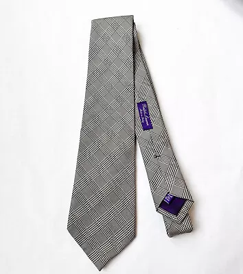 Ralph Lauren Purple Label Tie Houndstooth Check Silk Handmade In Italy • $60