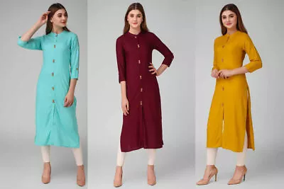 Readymade Ethnic Fashion Clothes Women & Girls Formal Wear Kurtis Indian Tunics • $50.37