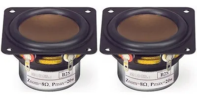 NEW (2) 2  Woofer Speakers Full Range Shielded PAIR 8ohm Two Inch.2-1/8  Frame • $49