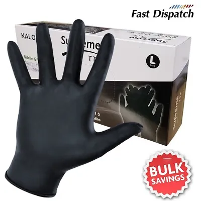 £16.99 • Buy Extra Strong Black Nitrile Disposable Gloves Powder & Latex Free Tattoo Mechanic