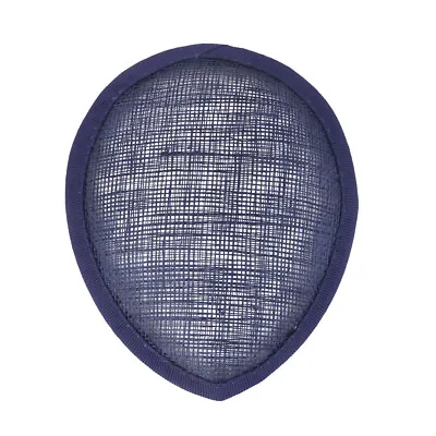 Dark Blue Teardrop Sinamay Fascinator Hat Base Millinery Making Supply 13cm • £4.43