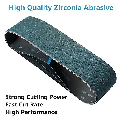 SATC Premium Green Zirconia Sanding Belts 4 X36 6x48  24-120 Grit Metal Grinding • $18.49