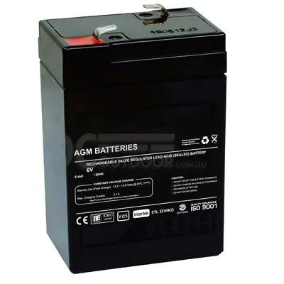 6V 5.4AH Battery /  AGM VRLA Lead  Acid Battery - Same Size As 6V 4.5AH 6V 5AH  • $34.99