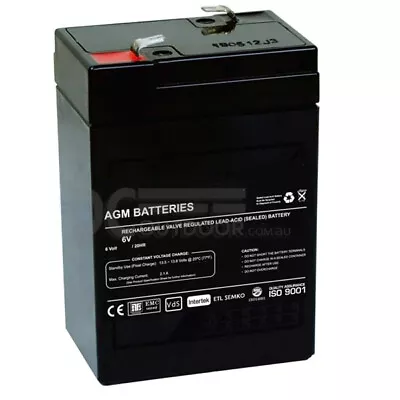 6V 5.4AH Battery /  AGM VRLA Lead  Acid Battery - Same Size As 6V 4.5AH 6V 5AH  • $32.99