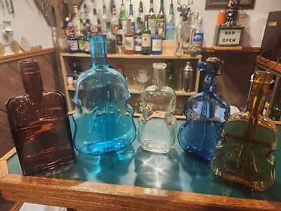 Glass Bottles Vintage Violin Shaped  Cabin Shape • $150