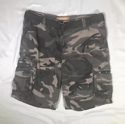 Lee Dungarees Camo Cargo Shorts Size 38 Mens Belt Camping Hiking Fishing Outdoor • $21.95