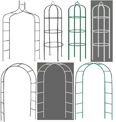 Garden Arch Obelisk Archway Arbour Plant Climbing Support Trellis Arched Frame • £12.95