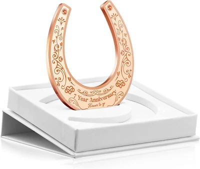 Copper Horseshoe - Unique 7Th Wedding Anniversary Gift With Gift Box 7 Year • £28.55