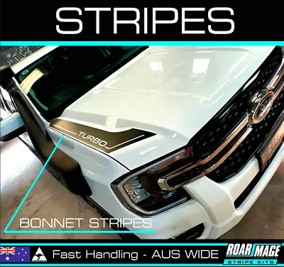 AM Bonnet Stripes Decals Stickers Fits 2022 - 2023 Ford Ranger Everest Next-gen • $79