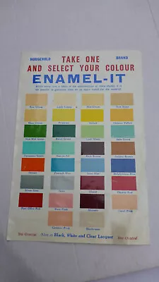 Lot 4 Old Colour  Paint Chart Enamel-it • £7.99