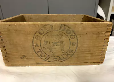 VTG Phoenix Horse Shoe Bull Dog Toe Calks Advertising Wooden Box Crate 10x7x4.5 • $48