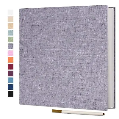 Large Photo Album Self Adhesive For 4x6 8x10 Pictures Pages With A Metallic Pen • £15.81