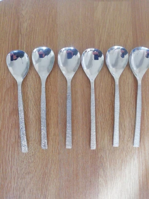 £19.99 • Buy Viners STUDIO Bark Effect: Set Of 6 Tea Spoons 12.5cm Sheffield Vgc