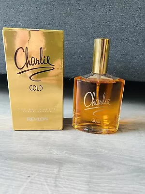 Charlie Gold Revlon Spray  EDT Perfume Women 100ml Only Sprayed Once • £6.99