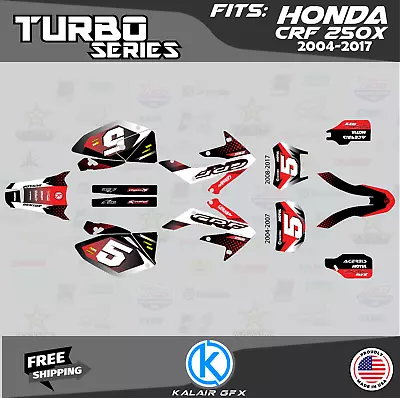 Graphics Kit For HONDA CRF250X (2004-2017) CRF 250X Turbo Series - Red • $137.99