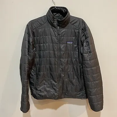 PATAGONIA NANO PUFF Men’s Full Zip Puffer Jacket Small Forge Gray • $90