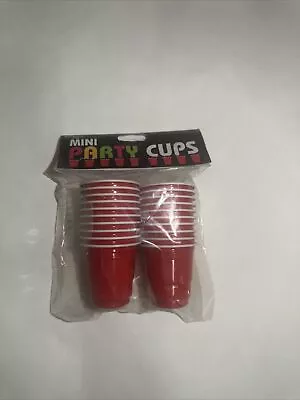 2oz MINI RED PARTY CUPS 1 Pack Of 20 Cups ~ Perfect Size • $0.99