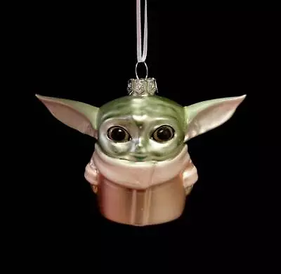 Hallmark Blown Glass~star Wars Mandalorian Baby Yoda~grogu Ornament~new • $32.91