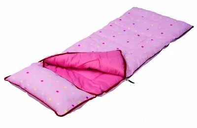 £31.99 • Buy SunnCamp Pink Dotty Childs / Kids Sleeping Bag With Built In Pillow