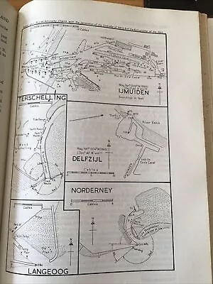 VINTAGE SEA CHART / NAUTICAL MAP 1961 - Holland - Delfzul Langeoog Ijmuiden • £3.25