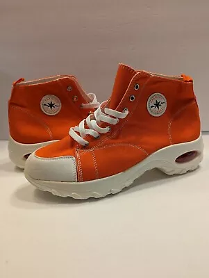 $29.50 • Buy Fashion Classic Orange High Top Canvas Air Cushioned Heel Sneakers Size 10...