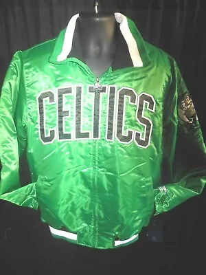 Boston Celtics NBA Men's Quilt Lined Front Zipper Starter Jacket Large Or XL • $99.99