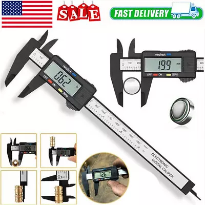 6  150mm Digital Caliper Micrometer LCD Gauge Vernier Electronic Measuring Ruler • $7.18