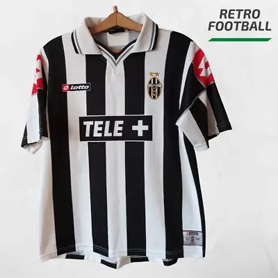 JUVENTUS ITALY 2000/2001 HOME FOOTBALL SHIRT JERSEY LOTTO SIZE L ADULT Maglia • £98.42