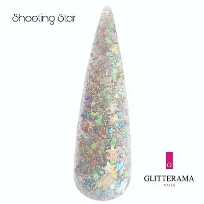 SHOOTING STAR Coloured Acrylic Powder Glitterama Nails Sparkle Shiny Bright Vibe • £2.95