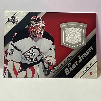 2005 Upper Deck Martin Biron UD Game Jersey Game Used Buffalo Sabres NHL • $1.99