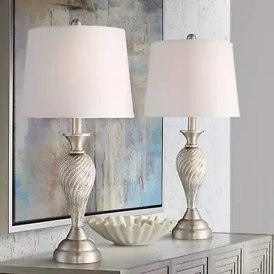 Arden Modern Table Lamps 25  High Set Of 2 Mercury Glass For Bedroom Living Room • $69.95