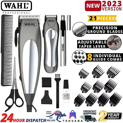 Wahl Hair Clippers Cordless Beard Trimmer Groomer Shaver Mens 21 Pce Haircut Set • $118.34
