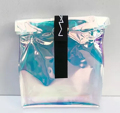 MAC Holographic See Through Clear Makeup Cosmetic Bag Travel Pouch Purse NEW! • $29.95