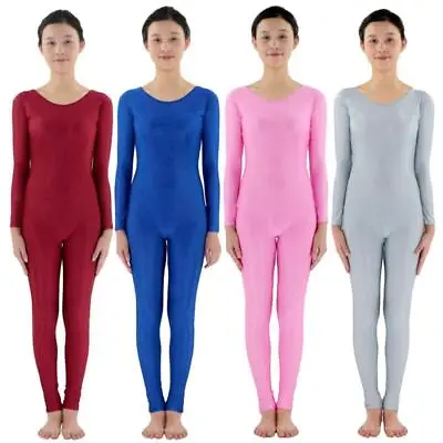 Adult Spandex Bodysuit Catsuit Dance Costume Stretch Unitard • £11.32