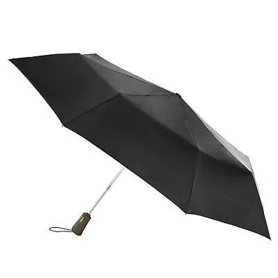 Totes Titan Compact Travel Umbrella Windproof Water One Size Black  • $44.08