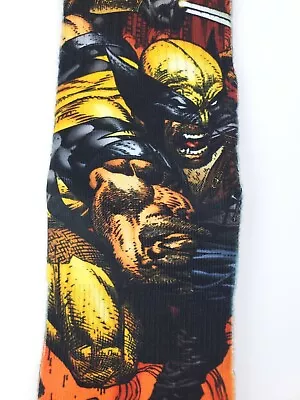 Bioword X-Men Marvel Wolverine Comics Crew Socks Size 10-13 (Shoe Size 8-12) • $6.65