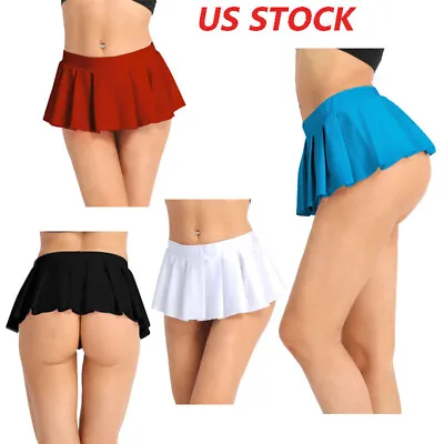 Sexy Women Mini Pleated Skirt Schoolgirl Lingerie Party Nightwear Clubwear Dress • $8.62